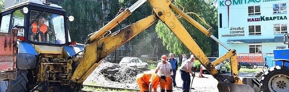 В Ярославле ремонтируют трамвайные пути
